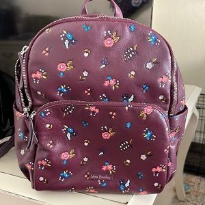Vera Bradley Leather Carryall Backpack- Mulled Wine